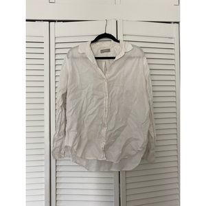 Everlane White Linen Button Down Shirt